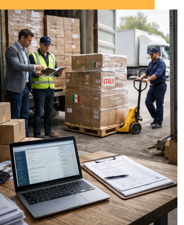 Доставка грузов из Италии: морские и авиаперевозки от 18313