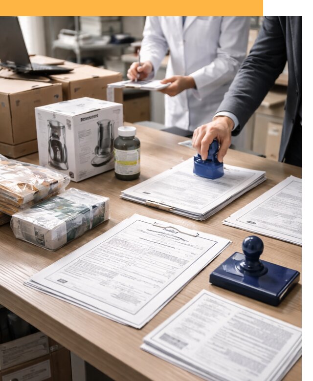 Сертификация импортных товаров от 12209 с таможенным сопровождением